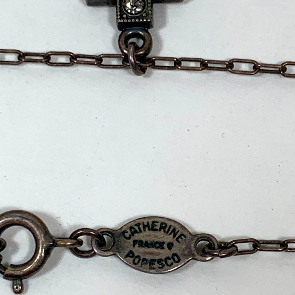 Catherine Popesco France Cross Necklace. - Picture 4 of 6